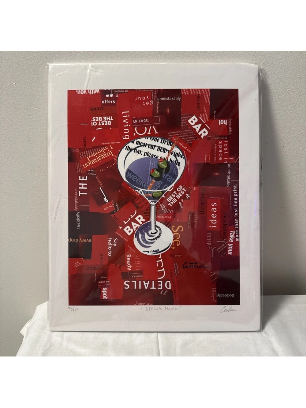 Richard Curtiner signed and numbered Red “Ultimate Martini”. 46/250